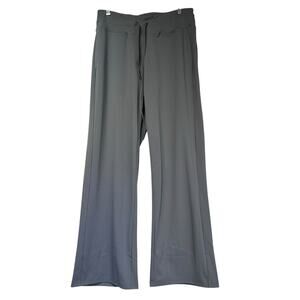 Pinspark Gray Wide Leg Yoga Pants UPF50+ Drawstring Waist PL